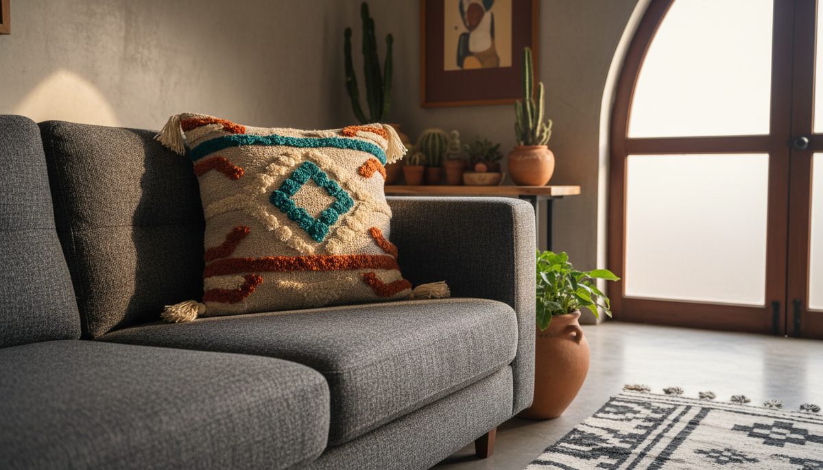 Cojín para sala: medidas, rellenos y telas que sí aguantan