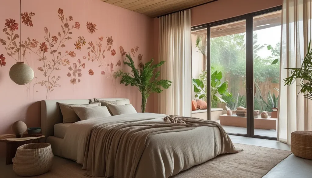 Papel tapiz rosado: elige el tono y acabado para tu recámara