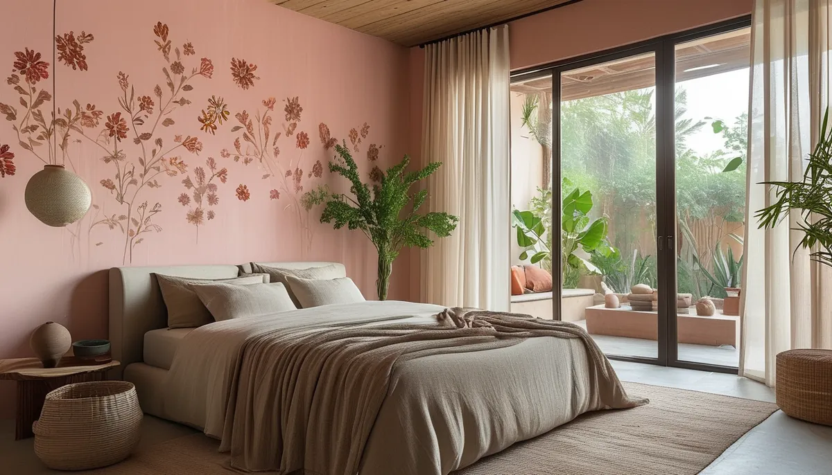 Papel tapiz rosado: elige el tono y acabado para tu recámara