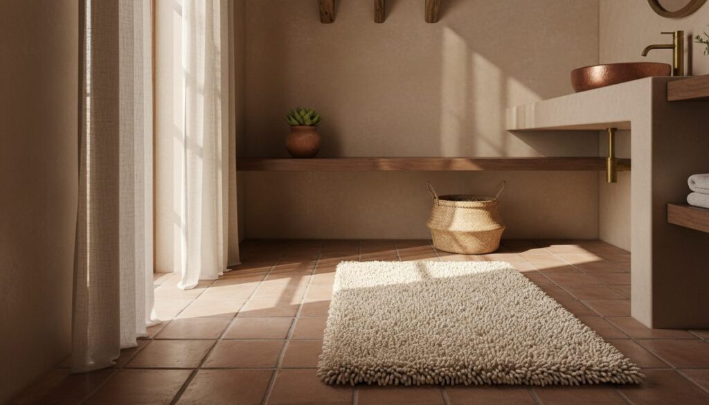 Tapete para baño: materiales, medidas y respaldo antiderrapante
